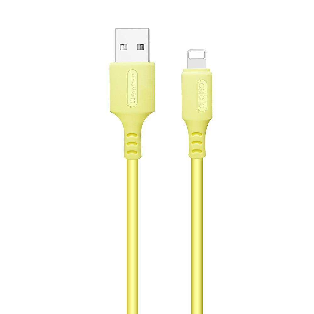 ColorWay USB - Lightning 1m Yellow (CW-CBUL043-Y) - зображення 1
