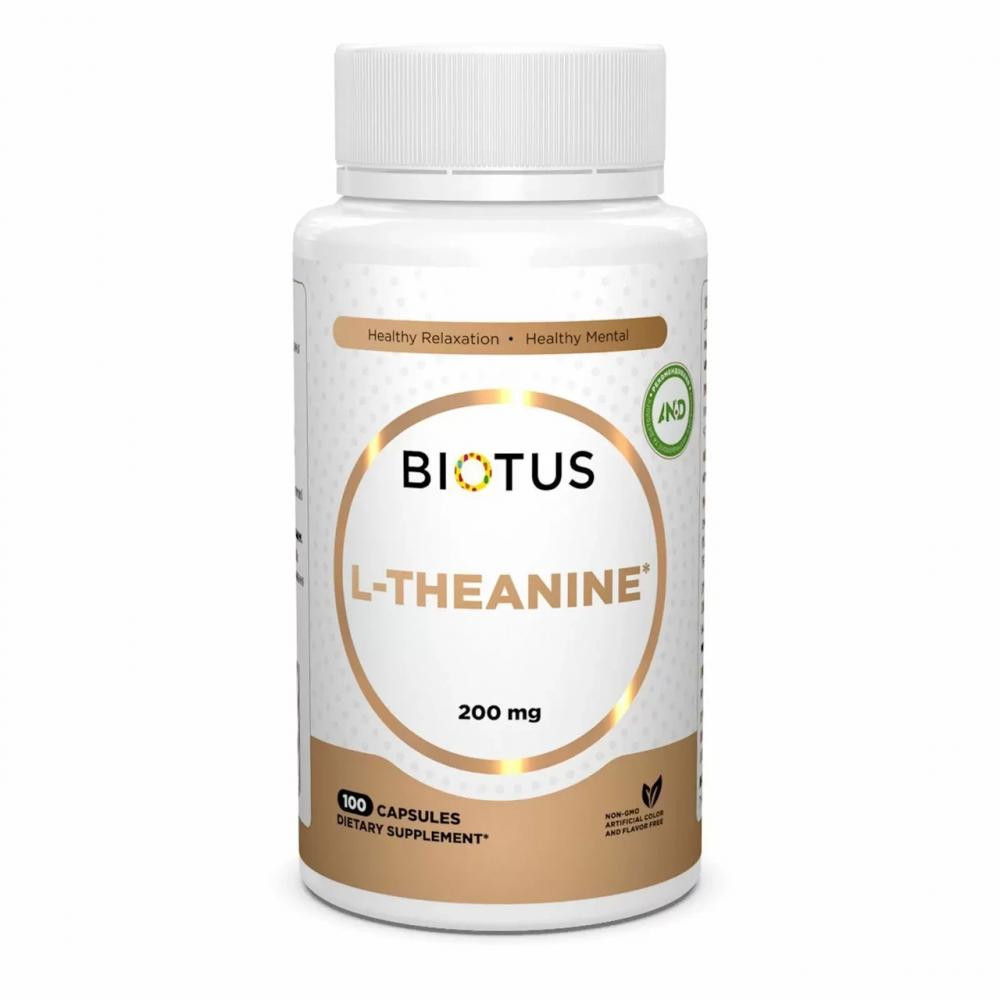 Biotus L-теанін (L-Theanine) 200 мг 100 капсул - зображення 1