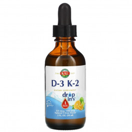KAL Витамины Д3 и K2, Vitamin D-3 K-2, , 59 мл (CAL-41369)