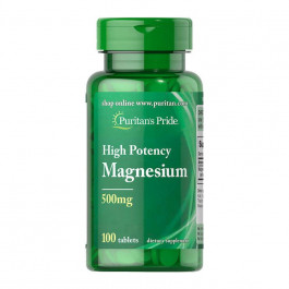   Puritan's Pride Магний High Potency Magnesium 500 mg (100 таб) пуританс прайд (PUR1120)