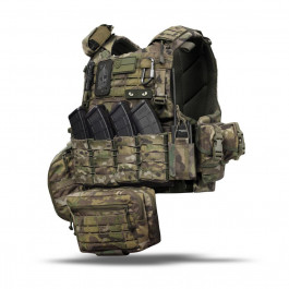 UkrArmor Комплект спорядження Vest Full (based on IBV) L/XL 2-го класу захисту. Мультикам