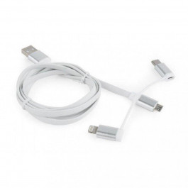Cablexpert 3 in 1 USB For MicroUSB+Lightning+Type-C 1M White (CC-USB2-AMLM32-1M-W)