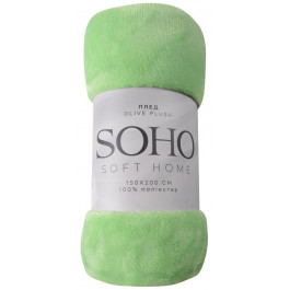 SOHO Плед  Olive plush, 200х150 см, світло-зелений (1209К)
