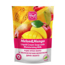 BIOTON Крем-мыло  Дыня и манго с увлажняющим молочком 450 мл