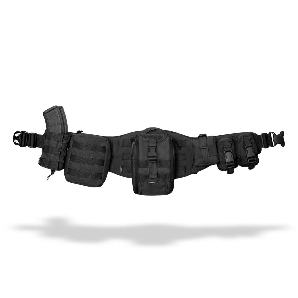 UkrArmor Комплект Modular Battle Belt L\XL без балістичного захисту. Пояс з обвісами. Чорний - зображення 1
