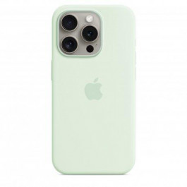 Apple iPhone 15 Pro Silicone Case with MagSafe - Soft Mint (MWNL3)