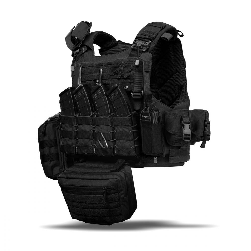UkrArmor Vest Full (based on IBV) L\XL без балістичного захисту. Чорний - зображення 1