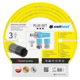 Cellfast Набор поливочный Plus 25 м 1/2" + комплект соединителей (10-290)