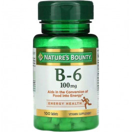 Nature's Bounty Вітамін B6  100 мг 100 таблеток (NRT00650)