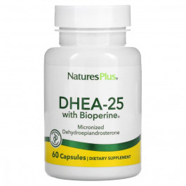 Nature's Plus Дегідроепіандростерон  DHEA-25 with Bioperine 60 капсул (NTP4968)