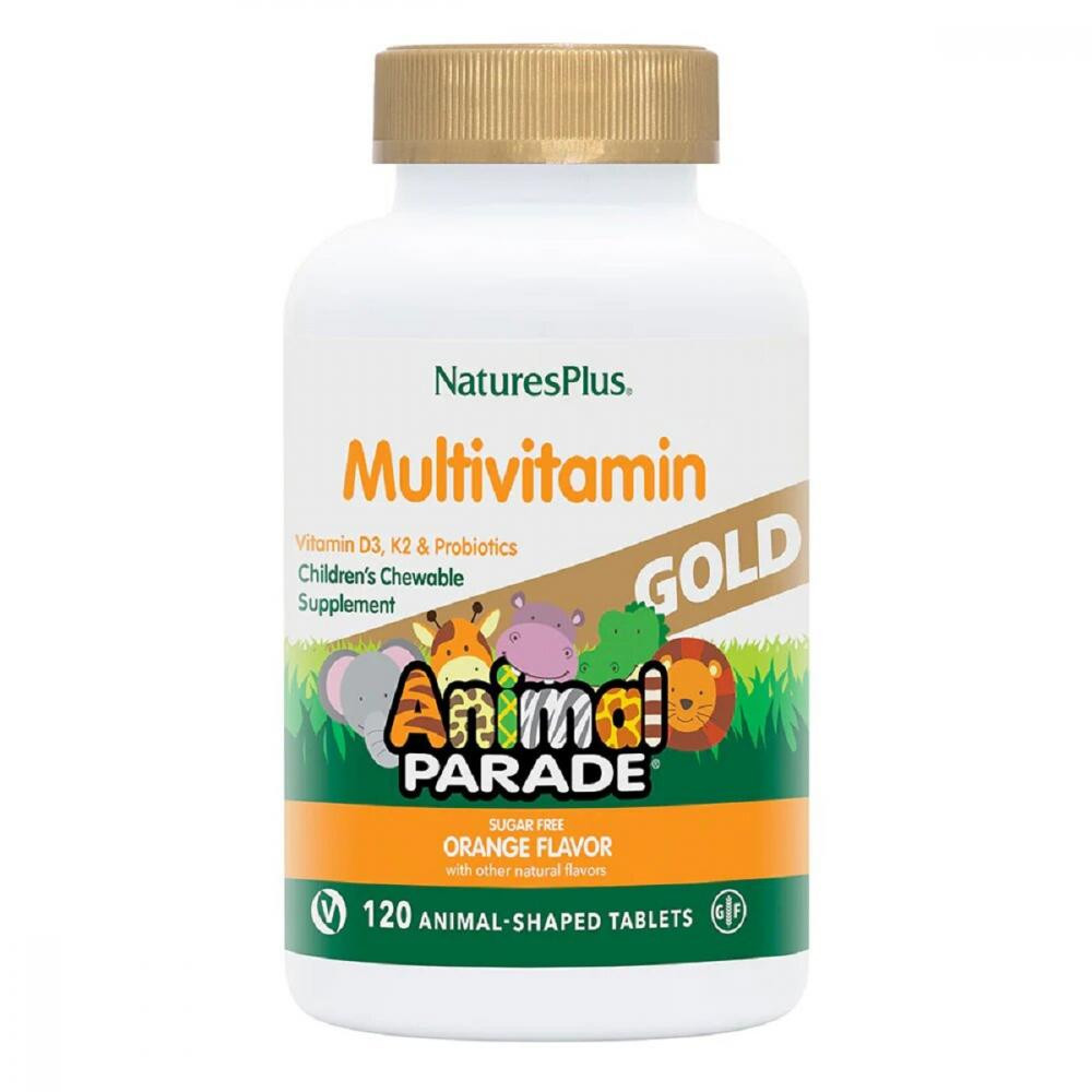 Nature's Plus Мультивітаміни  Animal Parade Gold для дітей Апельсин 120 жев. таб. (NTP29936) - зображення 1