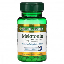 Nature's Bounty Мелатонін  5 мг 90 гелевих капсул (NRT15745)