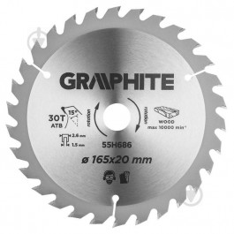 Graphite Пильный диск 165x20x1,5 Z30 55H686
