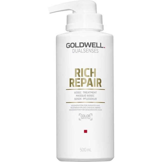 Goldwell Маска  DSN Rich Repair 60 секунд восстанавливающая для сухих и поврежденных волос 500 мл (4021609061 - зображення 1