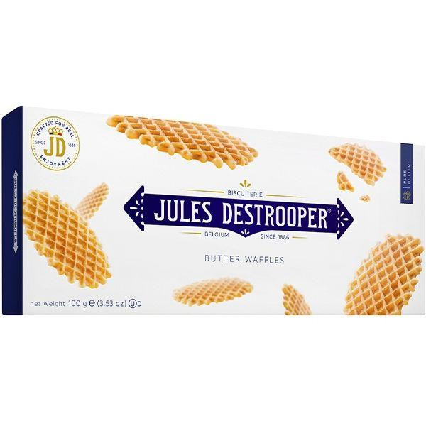 Jules Destrooper Вафлі  Butter Waffles вершкові 100 г (5410471111238) - зображення 1