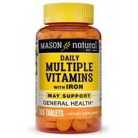 Mason Natural Daily Multiple Vitamins With Iron Мультивітаміни із залізом 365 таблеток