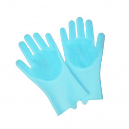 Supretto Силиконовые перчатки  для мытья посуды Мятные (5594-0004)