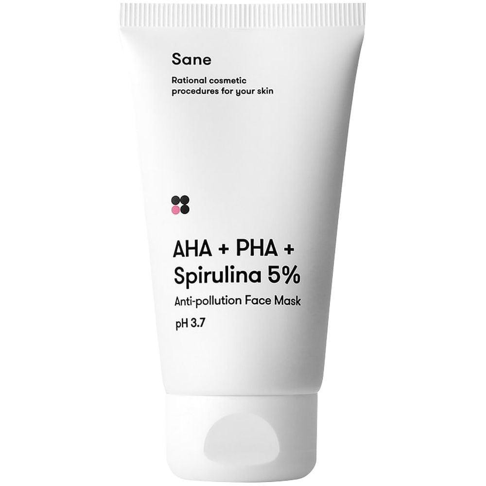SANE Маска для обличчя  проти токсинів зі AHA + PHA + спіруліну 5% 75 мл - зображення 1