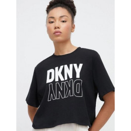 DKNY Футболка коротка жіноча  Reflect Logo Boxy Cr DP2T8559-BLK L Чорна (755406639896)