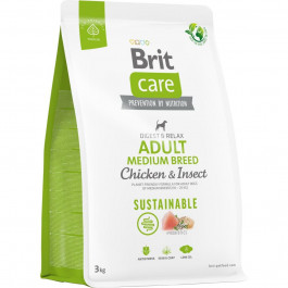 Brit Care Sustainable Adult Medium Breed Chicken & Insect 3 кг 172176
