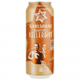   Karlsbrau Пиво  Kellerbier світле 5.2% 0.5 л з/б (4002631026721)