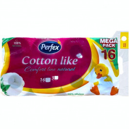 Perfex Папір туалетний  Cotton Comfort Line тришаровий 16 шт. (8606110850522)