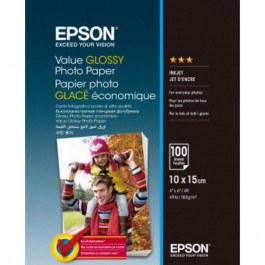 Epson 100mmx150mm Value Glossy Photo Paper 100 л. (C13S400039)