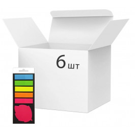 VGR Набор стикеров-закладок пластиковых  Листочек розовый 45 х 12 мм 5 х 20 листов + фигурный х 6 упаков