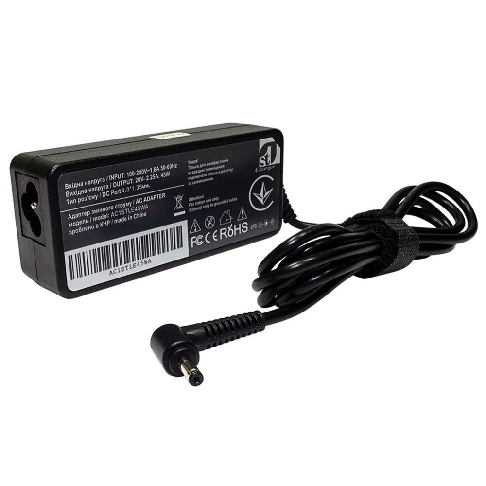 1StCharger Lenovo 20V 45W 2.25A 4.0х1.35мм (AC1STLE45WF) - зображення 1