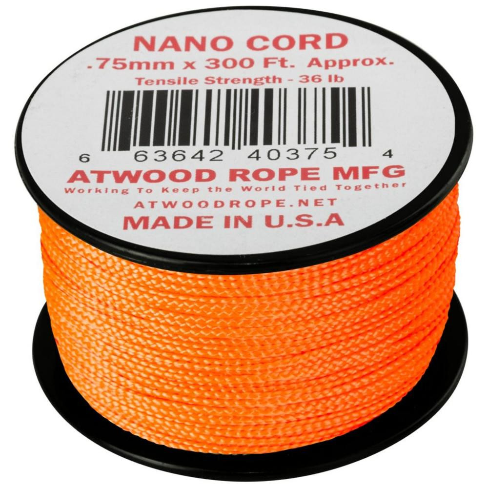 Atwood Rope MFG Nano Cord 91 м - Neon Orange (CD-NC3-NL-0P) - зображення 1
