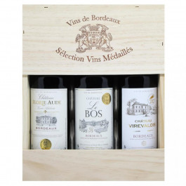 Maison Bouey Вино Набір Trois Chateau (Florie Aude, Virevalois, Le Bos) 0,75 л х 3 сухе тихе червоне (32958902371