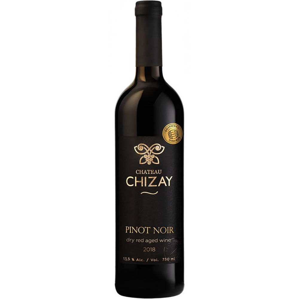 Chateau Chizay Вино Вино  Піно Нуар витримане черв. сухе 0,75 л сухе тихе червоне (4820001633573) - зображення 1