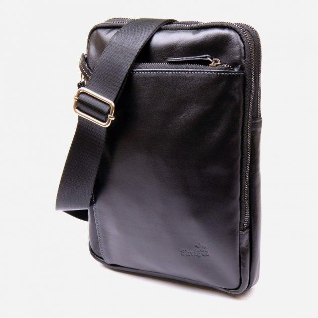 SHVIGEL Чоловіча сумка шкіряна  Чорна (leather-11281) - зображення 1