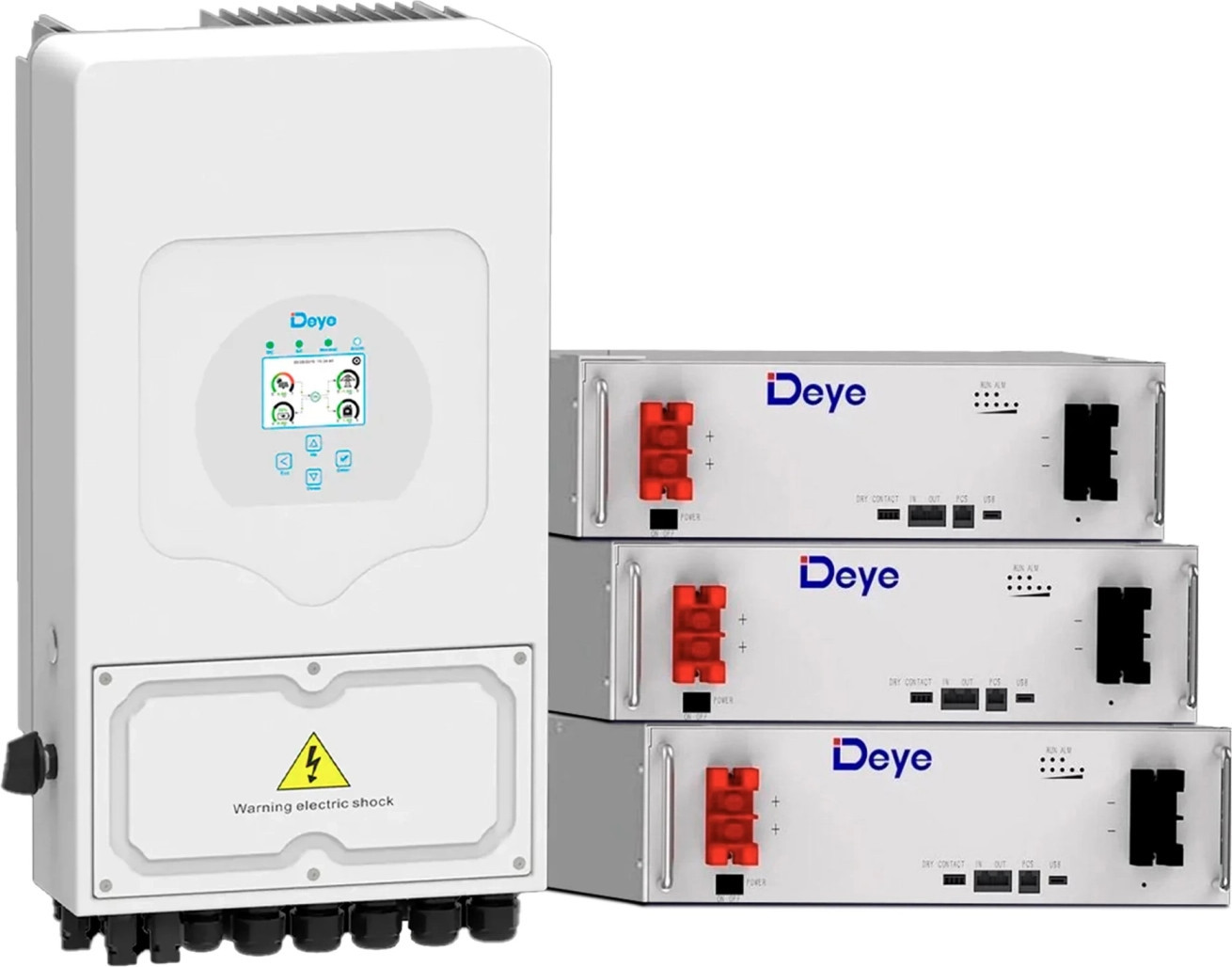 Deye SUN-8K-SG01LP1-EU-3GS15.36K-LFP-W 8kW 15.36kWh 3BAT LiFePO4 6500 циклів - зображення 1