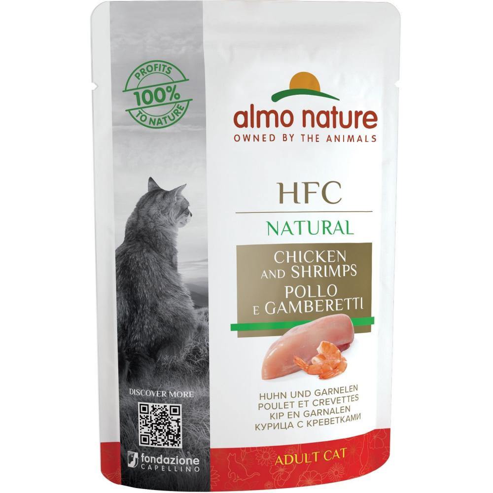 Almo Nature HFC Cat Natural Chicken & Shrimp 55 г (8001154124392) - зображення 1