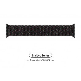 ArmorStandart Ремінець  Braided Solo Loop для Apple Watch 38/40/41 mm Size 6 (144 mm) Black Unity (ARM64896)
