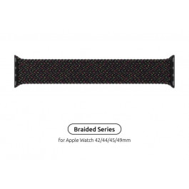 ArmorStandart Ремінець  Braided Solo Loop для Apple Watch 42/44/45/49 mm Size 6 (148 mm) Black Unity (ARM64907)
