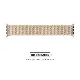 ArmorStandart Ремінець  Braided Solo Loop для Apple Watch 38/40/41 mm Size 2 (120 mm) Beige (ARM64891)