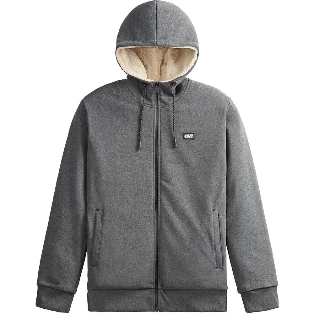 Picture Organic Толстовка  Yinni Plush Zip Hoody dark grey melange (MSW415B) L - зображення 1