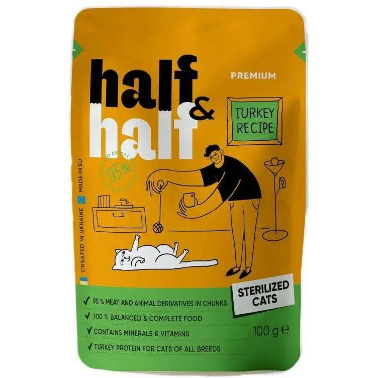 Half & Half Turkey Recipe Sterilised Cats 100 г (20895) - зображення 1