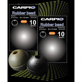Carpio Бусина резиновая Rubber bead black (RB-0002)