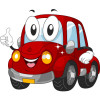 STRATEG Картина за номерами ПРЕМІУМ Червоний автомобіль з лаком та з рівнем розміром 30х30 см ES-0801 - зображення 1