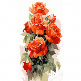 STRATEG Картина за номерами Трепетні троянди розміром 50х25 см WW215