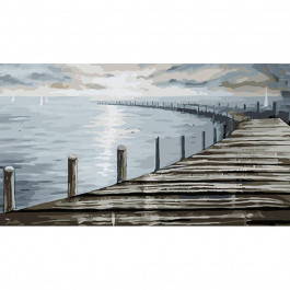 STRATEG Картина за номерами Доріжка в море розміром 50х25 см WW202