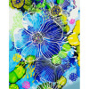 STRATEG Картина за номерами ПРЕМІУМ Магічні квіти з лаком та з рівнем розміром 40х50 см GS1473 - зображення 1