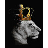 STRATEG Картина за номерами ПРЕМІУМ Королева-левиця з лаком та з рівнем розміром 40х50 см GS1442 - зображення 1