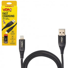 VOIN USB to Lightning 3А 2m Black (CC-4202L BK)