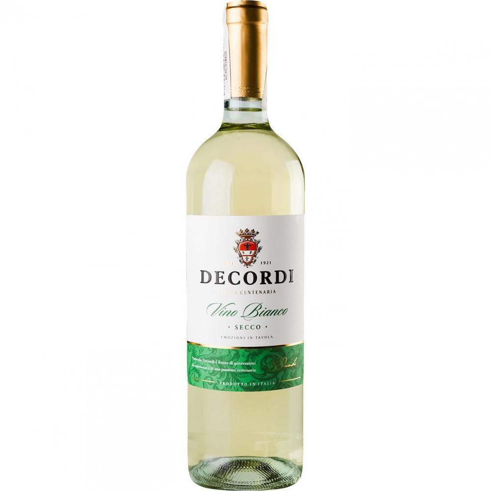 Decordi Вино  Bianco Secco біле сухе 0.75 л 10.5% (8008820161002) - зображення 1