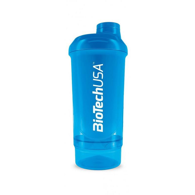 BiotechUSA Wave+ Compact 500ml /+150ml/ Shaker / light blue - зображення 1