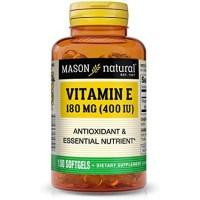 Mason Natural Витамин Е 180мг, Vitamin E 400 IU, , 100 гелевых капсул